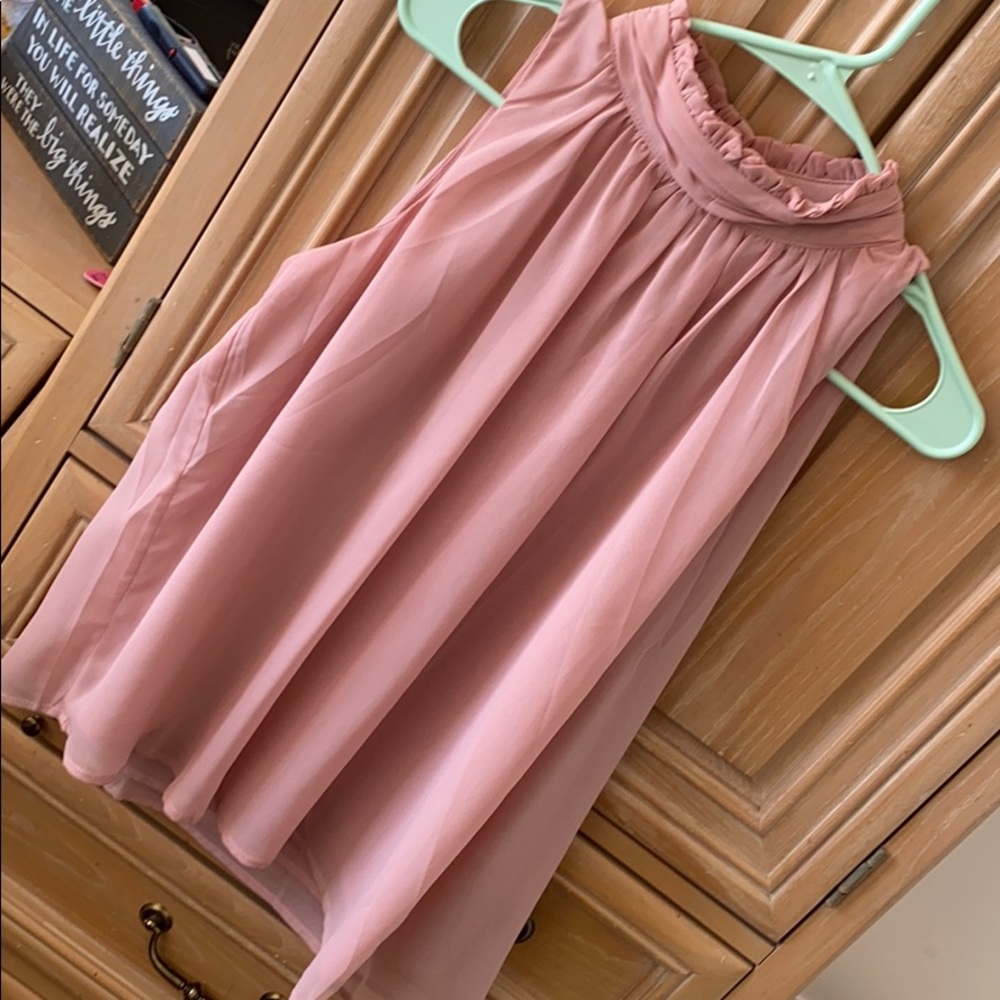 BLVD -rose high neck top